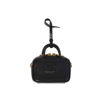 MIU MIU Leather Handbag, Shoulder Bag, Crossbody Bag Mini Women's Black
