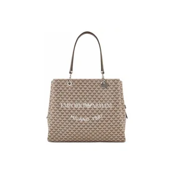 EMPORIO ARMANI Polyester Tote Bag, Shopping Bag, Shoulder Bag, Crossbody Bag, Handbag Tubas Women's Brown