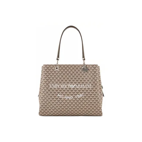 EMPORIO ARMANI Polyester Tote Bag, Shopping Bag, Shoulder Bag, Crossbody Bag, Handbag Tubas Women's Brown