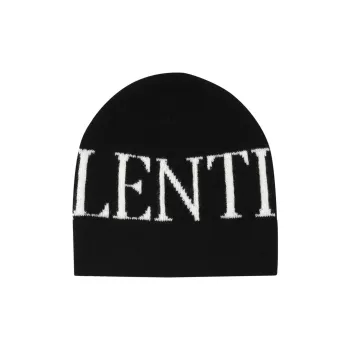 Valentino Logo Intarsia Beanie