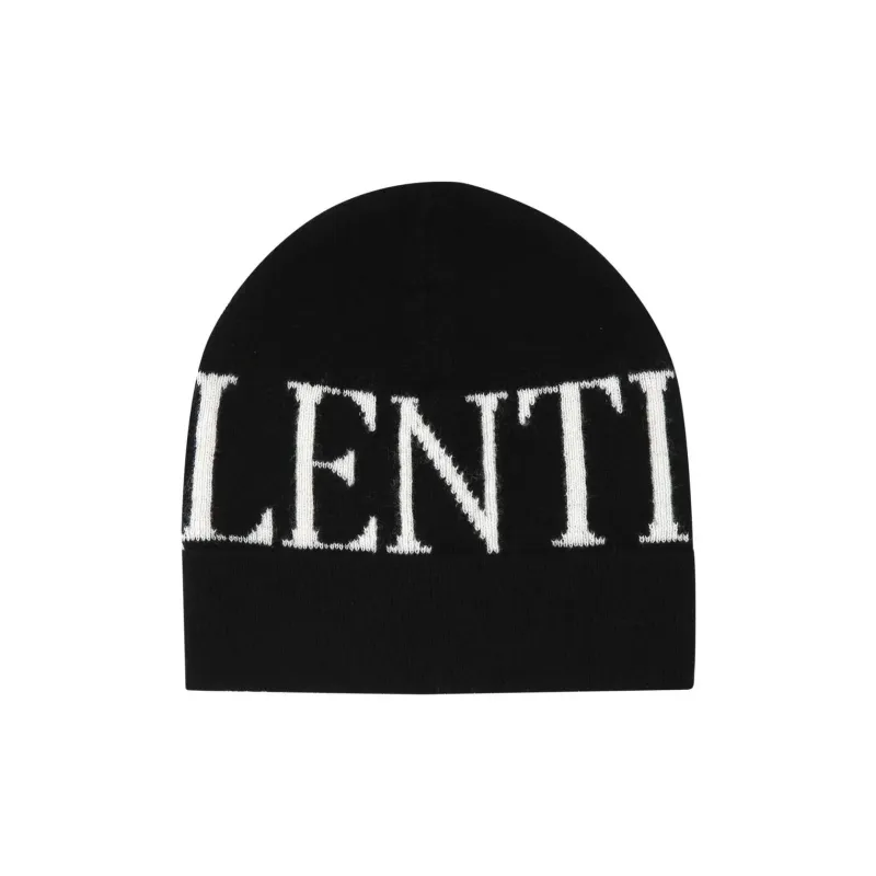 Valentino Logo Intarsia Beanie-0
