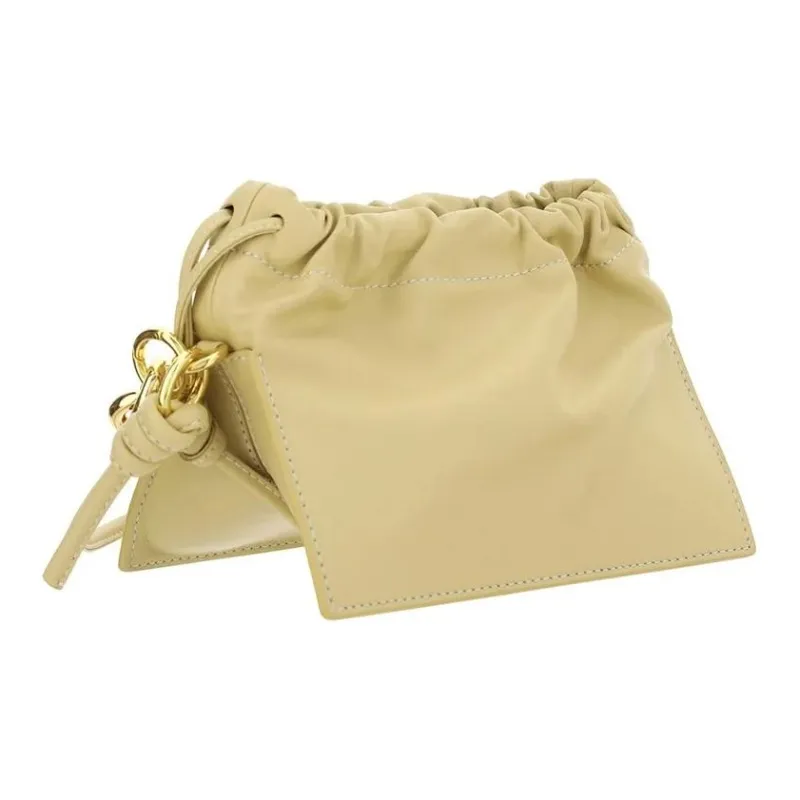 YUZEFI Calfskin Handbag Mini Women's Yellow-4