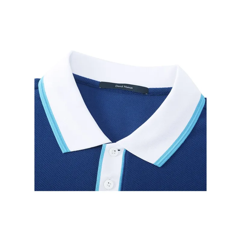 DAVID NAMAN Polo Shirt Men's Gemstone Blue-2