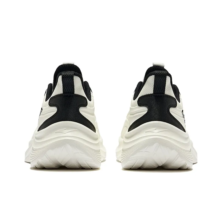 Erke Cushioning Wear-Resistant Low-Top Running Shoes Men's Microcrystal White/Jet Black-4