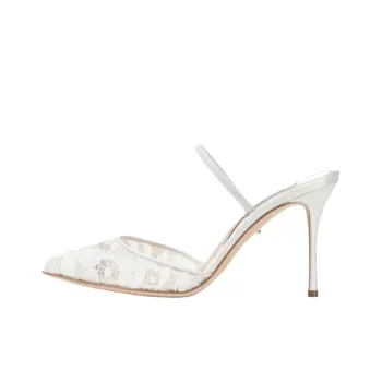 SERGIO ROSSI Godiva Wrap-toe Slippers Women's White