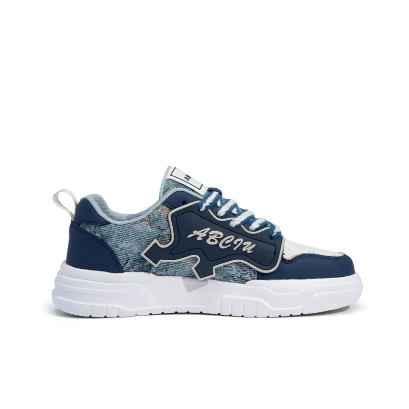 Seattle Palm Stylish Skateboarding Shoes Unisex Blue-2