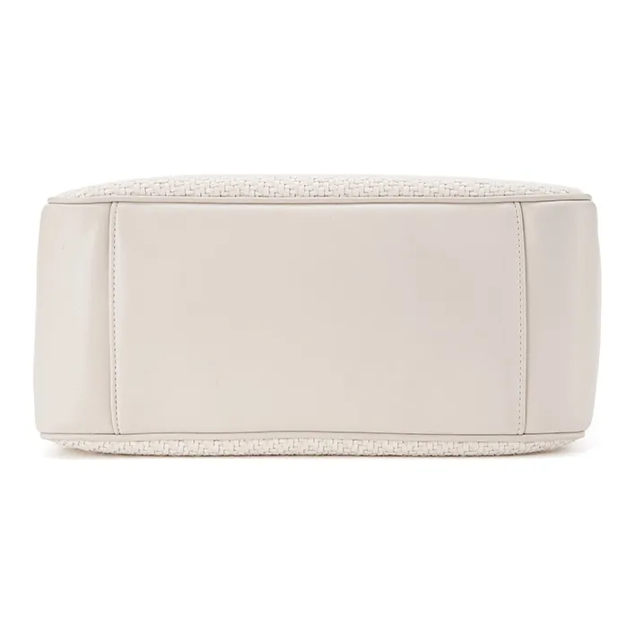 AMAZING SONG Cow Leather Shoulder Bag Women's Elegant Black/Happy Fruit White-4