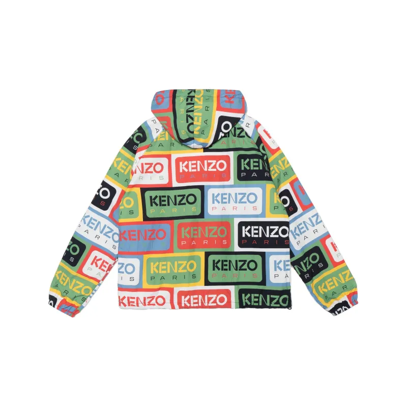 KENZO Logo Printed Zipped Hooded Jacket-1