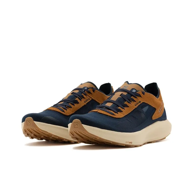 SALOMON Pulsar Prg Knit Anti-Slip Wear-Resistant Breathable Lightweight Low-Top Running Shoes Men's Dark Blue-1