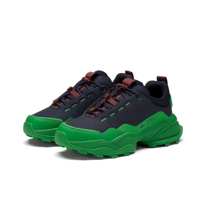 LACOSTE Low Top Casual Shoes Women's Black Green-2