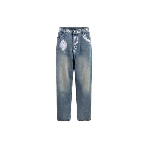 NewJnxs Jeans Unisex Washed Blue