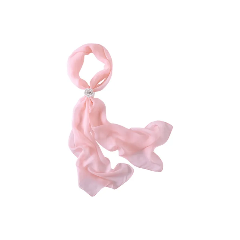 Hang Silk Road Mulberry Silk Silk Scarves Women's White-18