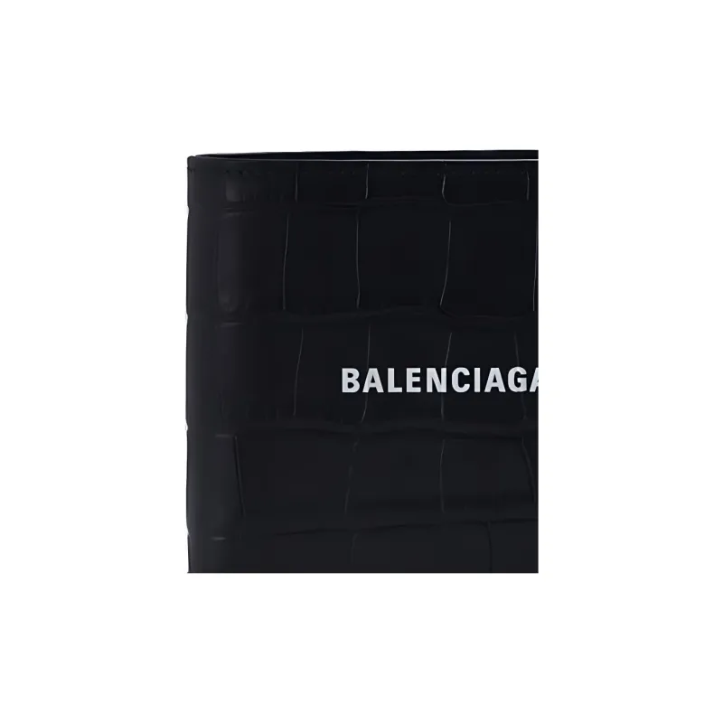 Balenciaga Leather Wallet Men's Black-4