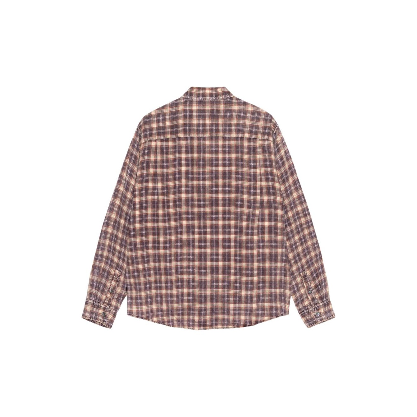 Stussy Matthew Printed Plaid Shirt Blue L - POIZON