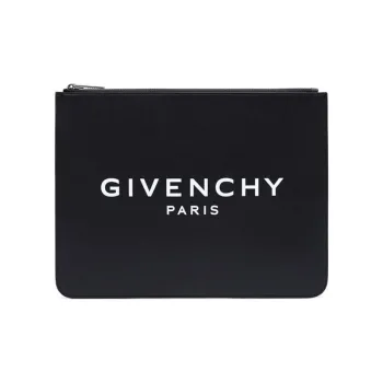 Givenchy Leather Clutch Tubas Men's Black