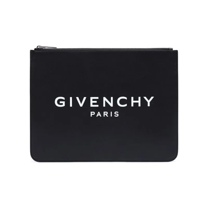 Givenchy Leather Clutch Tubas Men's Black-0
