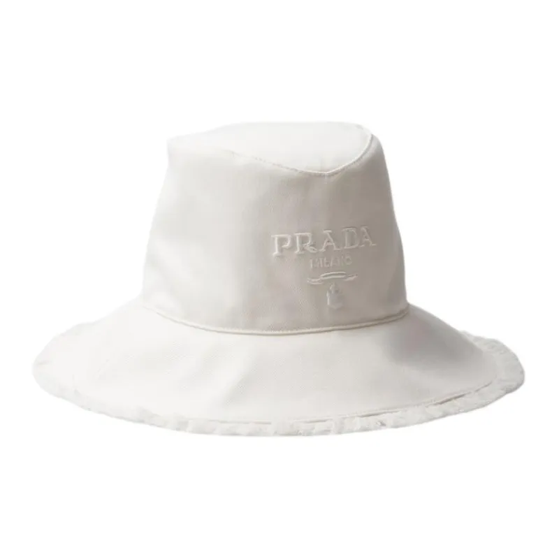 PRADA Fabric Bucket Hats Women's White-1
