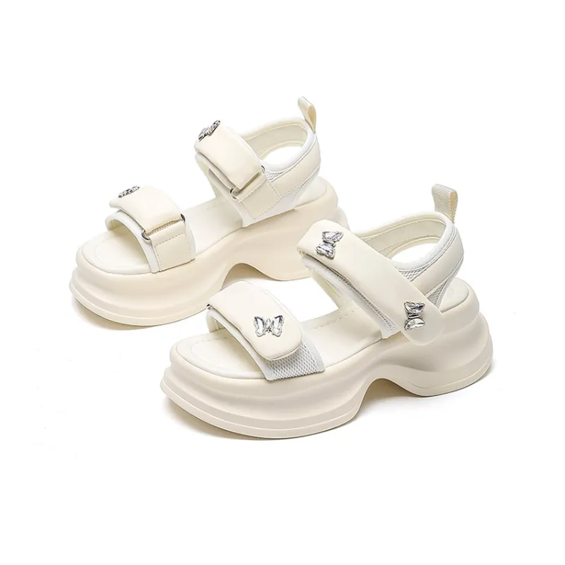 WOOS BOBO Versatile Casual Beach Shoes Strap Sandals 6cm Women's-6