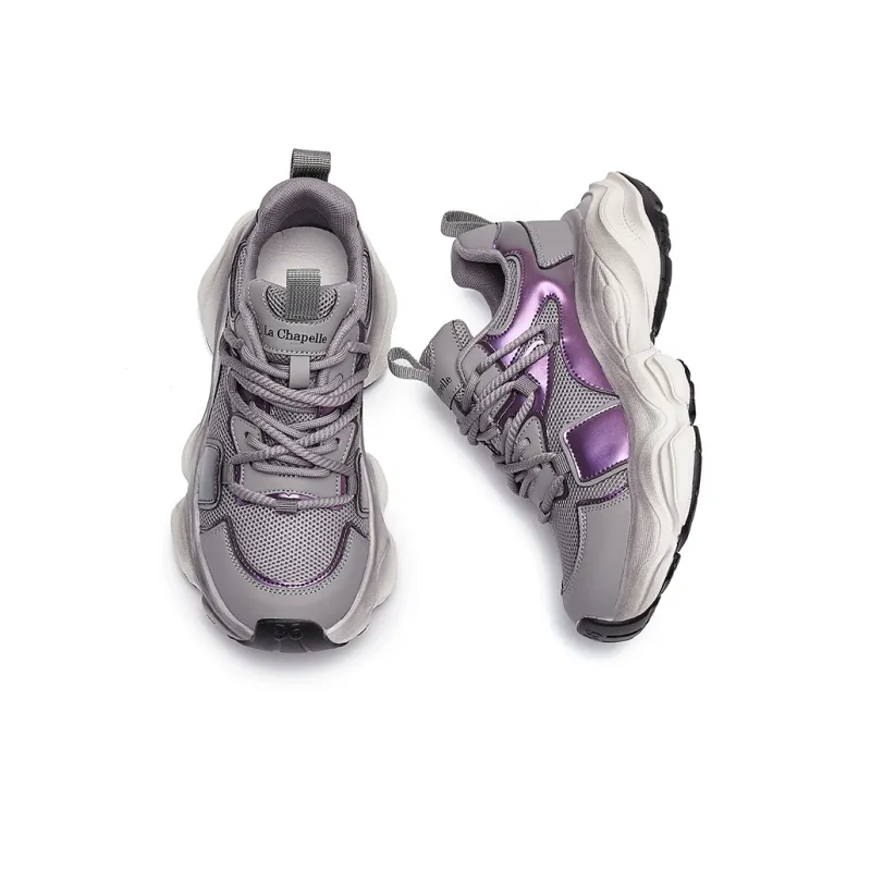 La Chapelle Breathable Height Increasing Low-Top Chunky Sneakers Women's-12