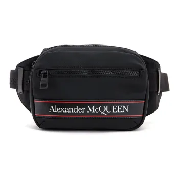 Alexander McQueen Cow Leather Sling Bag Men's Black