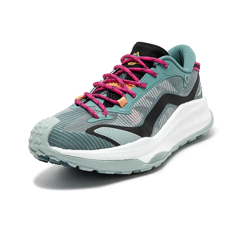 361° Cushioning Wear Resistant Low Top Running Shoes Men's Cyan Black-2