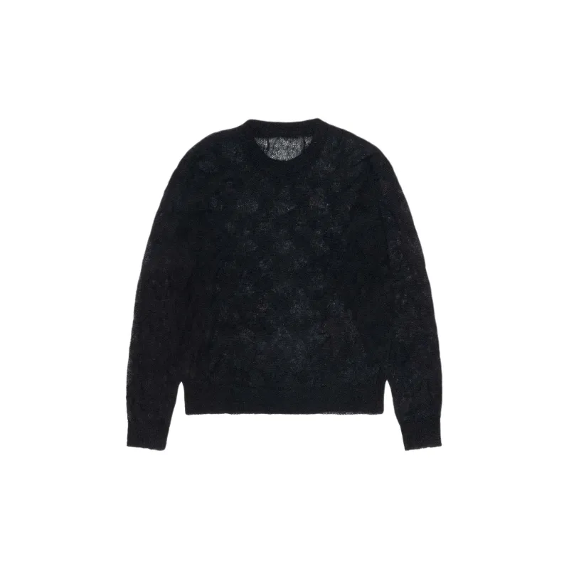 Stussy Loose Knit Cross Cable Sweater-1