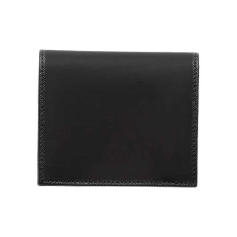 PRADA Fabric With Leather Wallet Men's Black-2