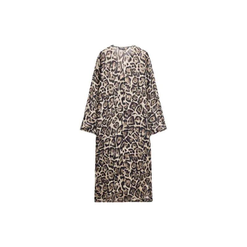 ZARA Shirt Women's Leopard Print-1