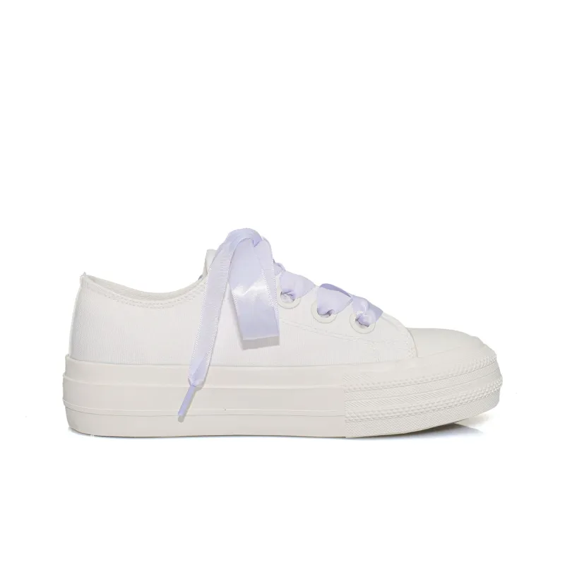 B10CROWN Breathable Lightweight Low Top Canvas Shoes Women's Ecru-1