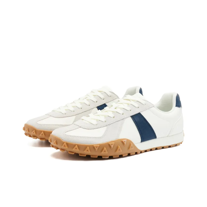 QIAODAN Abrasion Resistant Breathable Low Top Casual Shoes Men's White Blue-2