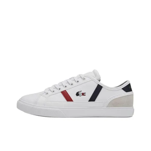 LACOSTE Skateboard Shoes Men Low-Top White