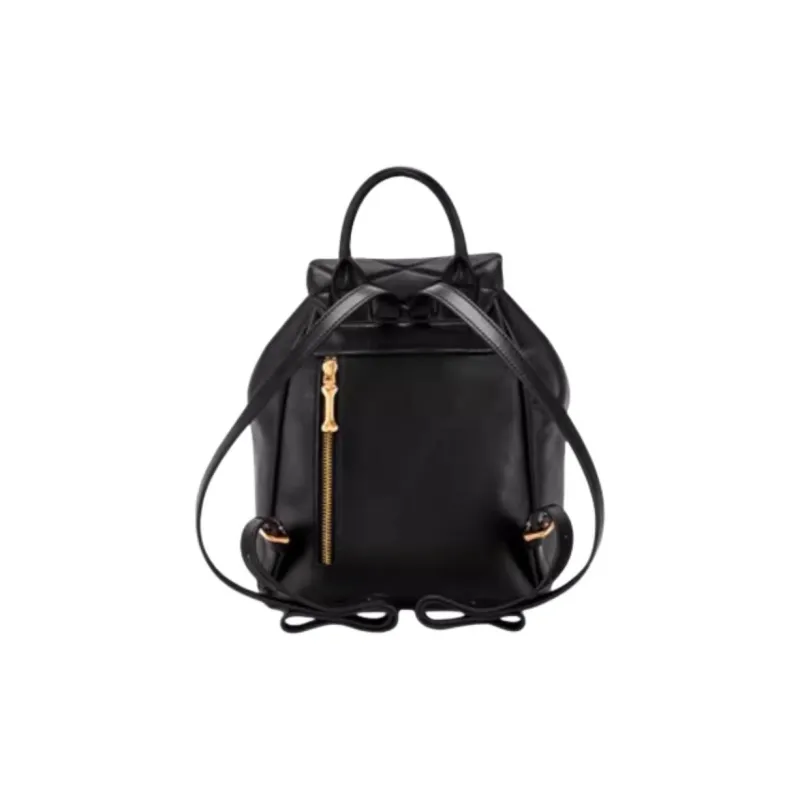 Hush Puppies Sheepskin Backpack Medium Size Women's Black-3
