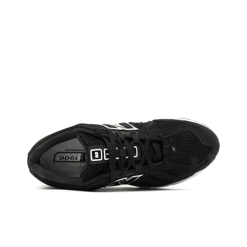 New Balance NB 1906R Anti Slip Wear Resistant Low Top Casual Running Shoes Unisex Black White-3