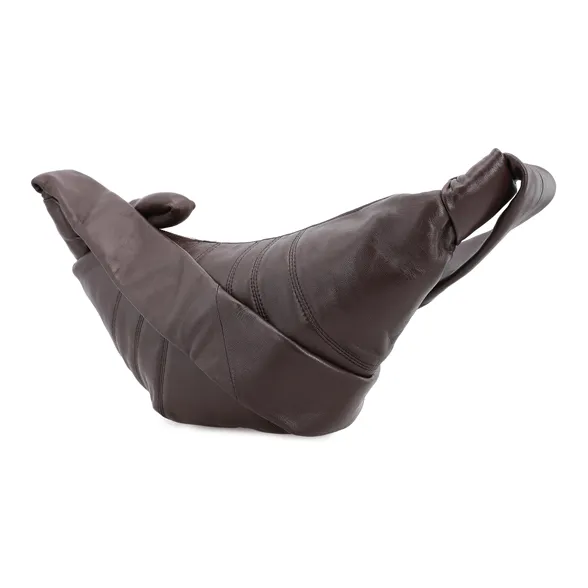 Lemaire Croissant Series Lambskin Croissant Bag Crossbody Bag Shoulder Bag Unisex Mountain Walnut Brown-3