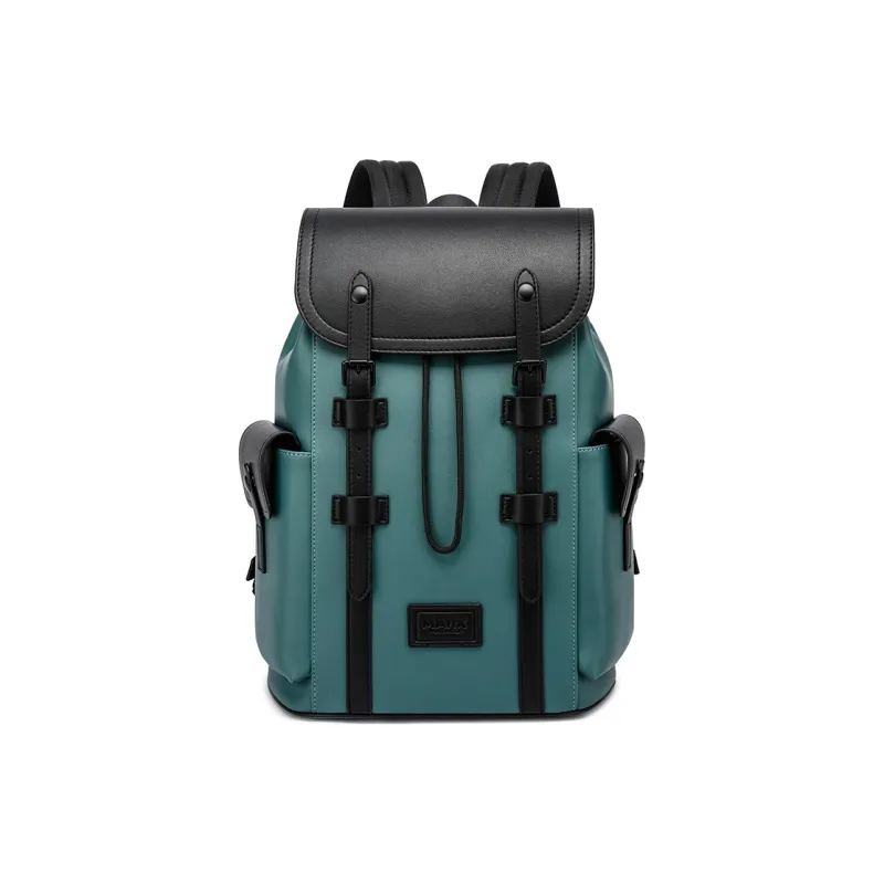 FAIRWHALE PU Backpack Regular Men's Dull Yellow Brown Silk Mist Brown Dusty Blue Deep Cyan Deep Navy Blue-0