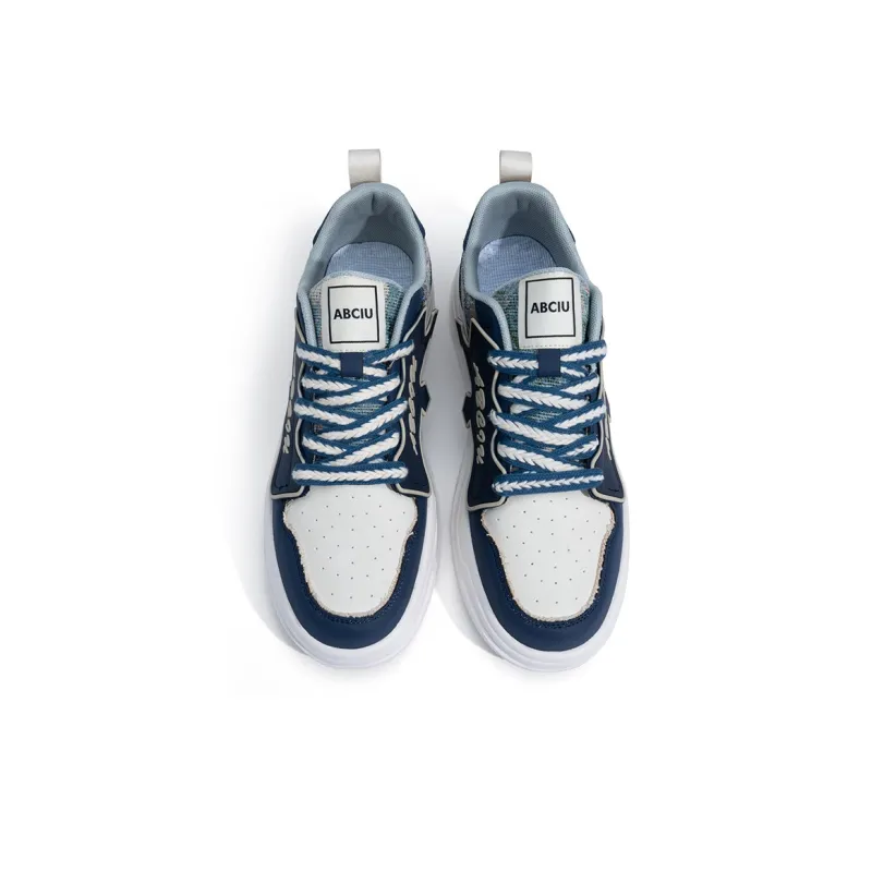 Seattle Palm Stylish Skateboarding Shoes Unisex Blue-5