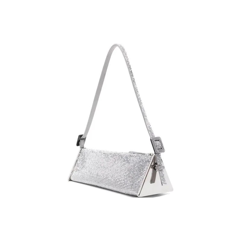 BENEDETTA BRUZZICHES Crystal Diamond, Rhinestone Handbag, Shoulder Bag Women's Silver-1