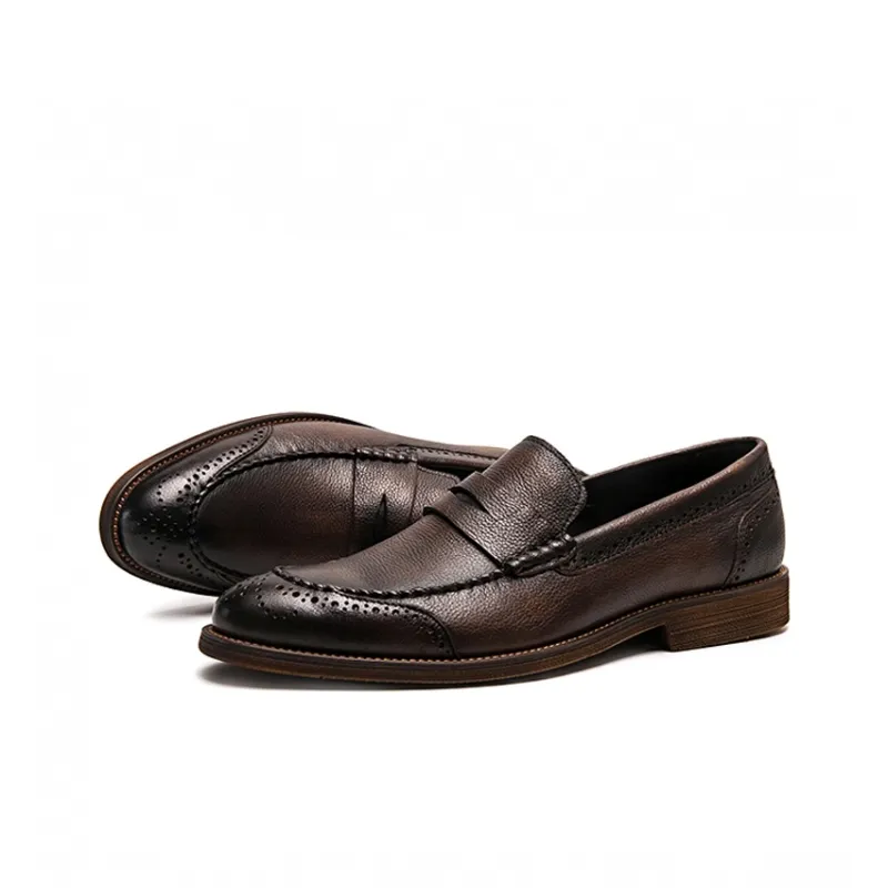 Bansley Dress Shoes Men Low Top Black/Brown/Coffee-8