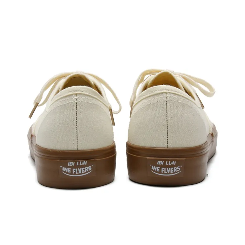Mengsai Breathable Lightweight Height Increasing Low Top Canvas Shoes Unisex Beige-3