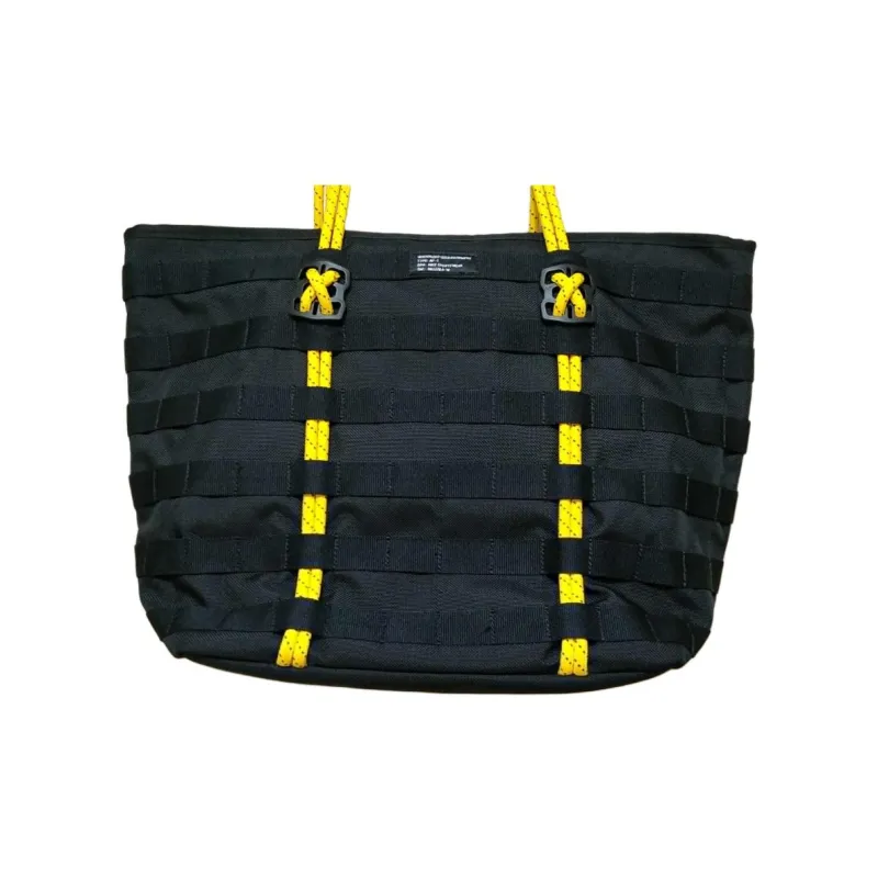 Nike Polyester Tote Bag Shopping Bag Gym Bag Large Size Unisex Black Yellow-2