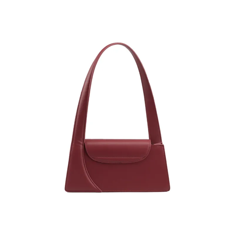 HAWA Artificial Leather Shoulder Bag Women's Black Beige/Ecru/Red-8