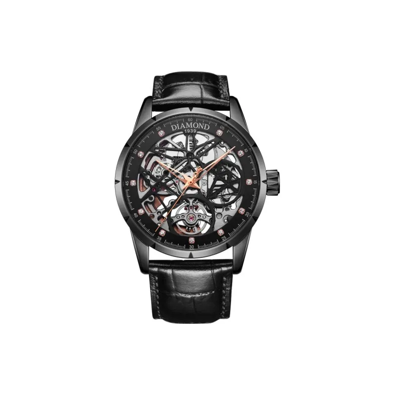 Diamond Automatic/Manual Mechanical Movement Men's Watches White Dial-12