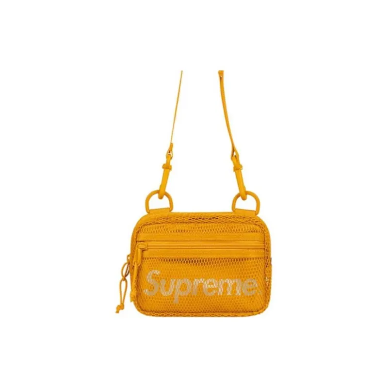 Supreme Spring/Summer 2020 Collection Mesh Cell Phone Pouch, Shoulder Bag, Crossbody Bag Unisex Yellow-1