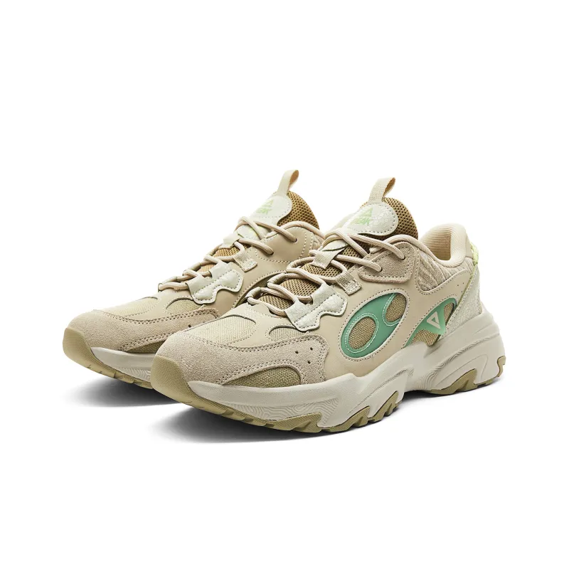 PEAK Cushioning Rebound Wear Resistant Breathable Slip Resistant Low Top Casual Shoes Men's Stone Green-2