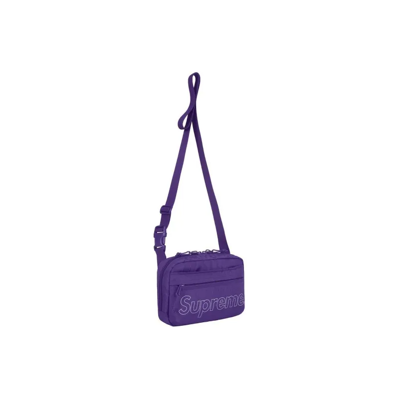 Supreme Nylon Fabric Shoulder Bag, Crossbody Bag Unisex Purple-0