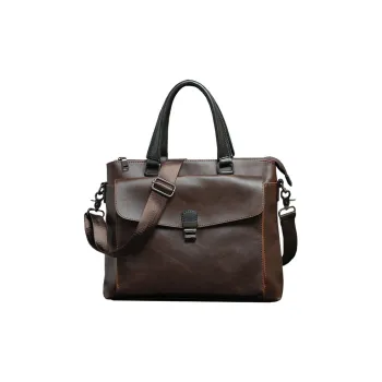 TTaG．baG PU Briefcases Regular Men's Coffee