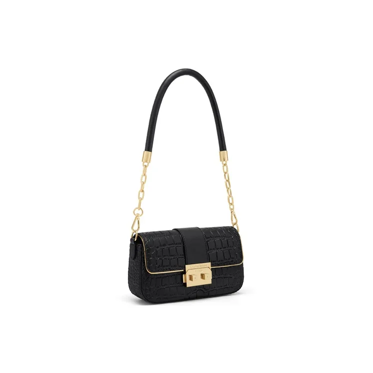 Simvay Clos Cow Leather With Synthetic Leather Shoulder Bag Small Square Bag Shoulder Bag Small Size Women's-15