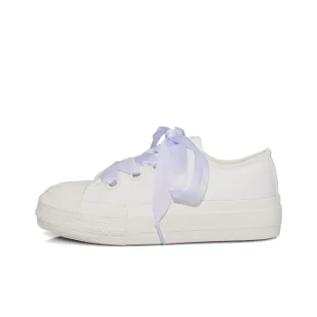 B10CROWN Breathable Lightweight Low-Top Canvas Shoes Women's Ecru