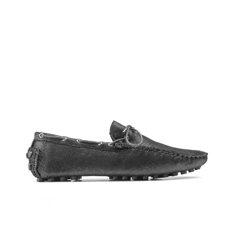 NORVINCY Gommino Loafers Men's Silver-2