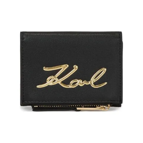 Karl Lagerfeld Signature Tri-fold Leather Wallet